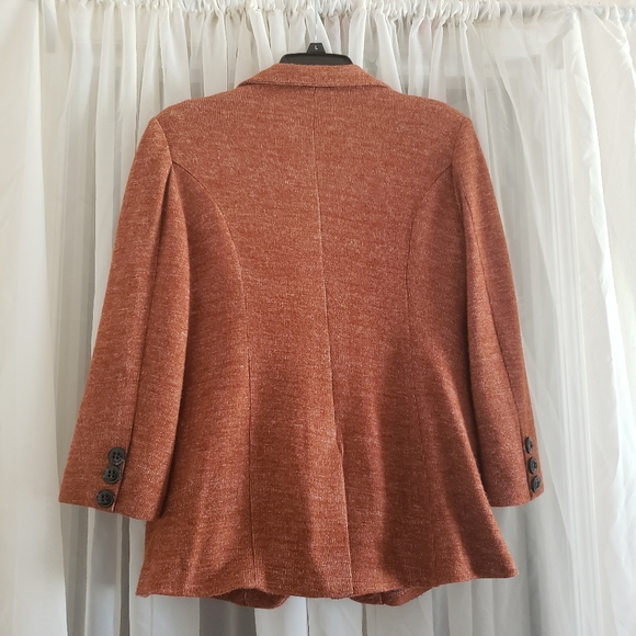 Cartonnier Anthropologie Rust Blazer Jacket SzL Burnt Orange Rust 2 flap pockets - Picture 10 of 13